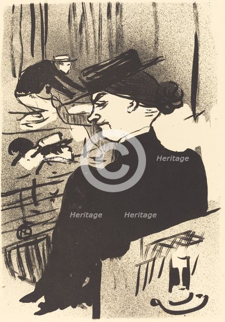 A Spectator (Une spectatrice), 1893. Creator: Henri de Toulouse-Lautrec.