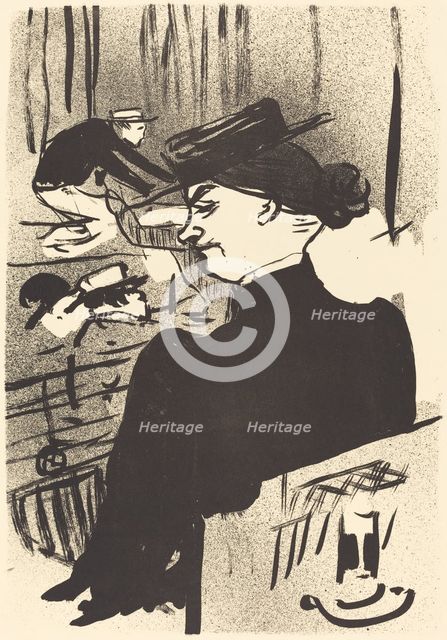 A Spectator (Une spectatrice), 1893. Creator: Henri de Toulouse-Lautrec.