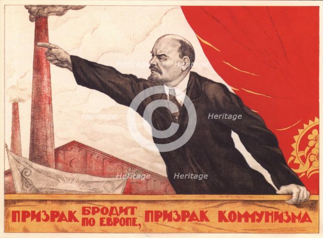 A spectre is haunting Europe - the spectre of Communism. Artist: Shcherbakov, V. (active 1920s)
