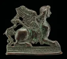 A Sphinx to Right, 15th century. Creator: Unknown