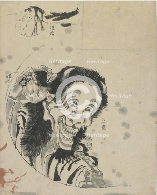 A Spirit from the Hyaku Monogatari, late 18th-early 19th century. Creator: Hokusai.