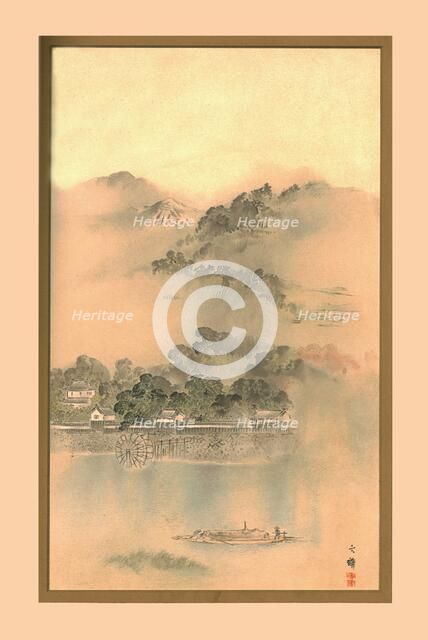 'A Spring Morning on the River Yodo', c1870, (1886). Artist: Wilhelm Greve.