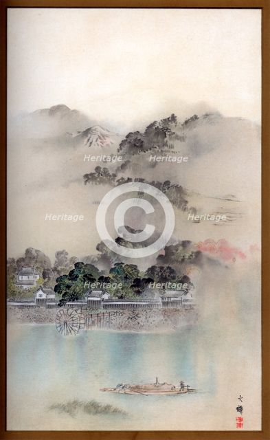 'A Spring Morning on the River Yodo', c1870 (1886).Artist: Wilhelm Greve