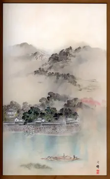 A Spring Morning on the River Yodo c1870 (1886).Artist: Wilhelm Greve
