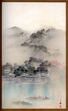 A Spring Morning on the River Yodo c1870 (1886).Artist: Wilhelm Greve