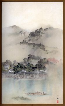 A Spring Morning on the River Yodo c1870 (1886).Artist: Wilhelm Greve