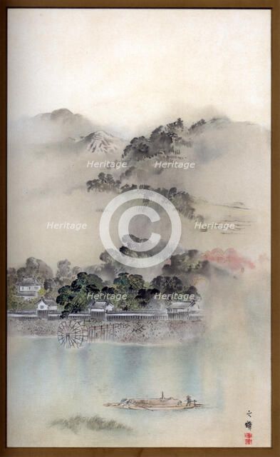 'A Spring Morning on the River Yodo', c1870 (1886).Artist: Wilhelm Greve