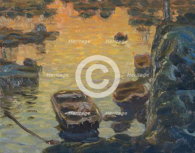 A Spring Night during the Fishing Season. Study from Lofoten, 1910. Creator: Anna Katarina Boberg.