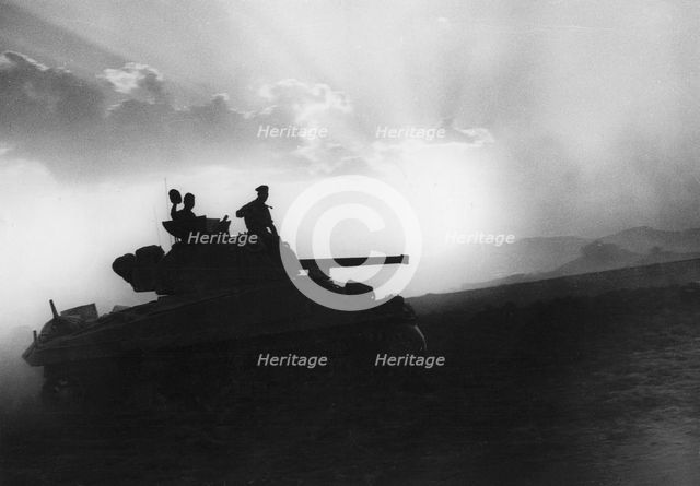 A squadron of tanks on the way to Rammacca, Sicily, 10 July 1943. Artist: Unknown