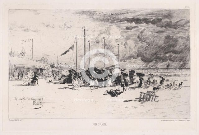 A Squall at Trouville, 1874. Creator: Felix Hilaire Buhot.