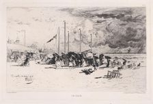 A Squall at Trouville, 1874. Creator: Felix Hilaire Buhot