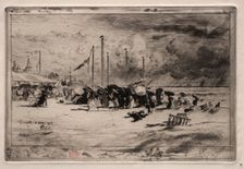 A Squall at Trouville, 1874. Creator: Félix Hilaire Buhot (French, 1847-1898)