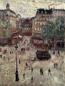 A Square in Paris 1907. Artist: Georges Leon Dufrenoy