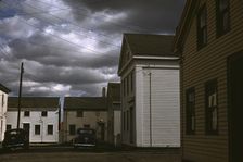 A square with old houses in an old fishing village, Stonington, Conn., 1940. Creator: Jack Delano