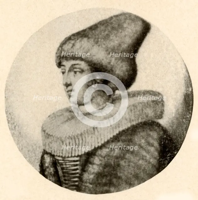 'A Swedish lady in pointed fur cap and ruff', 1640, (1937). Creator: Unknown.
