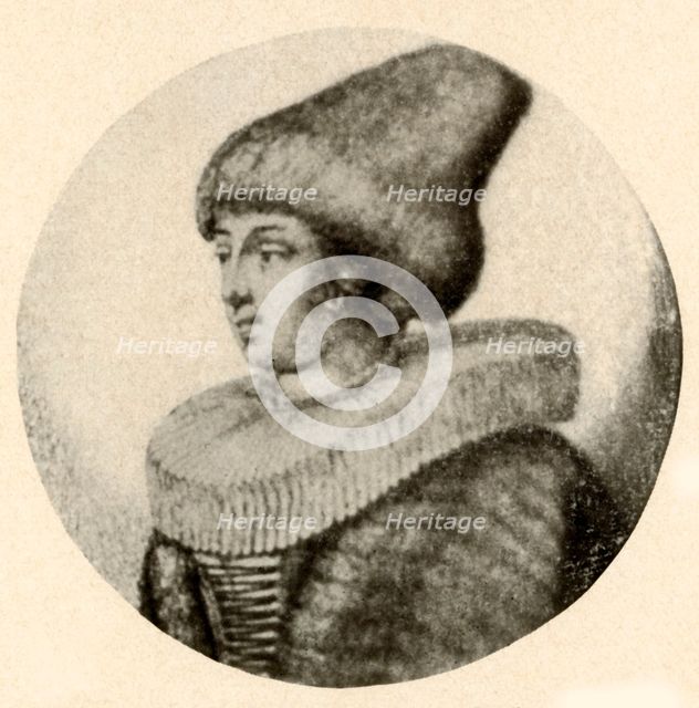 'A Swedish lady in pointed fur cap and ruff', 1640, (1937). Creator: Unknown.