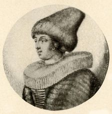 A Swedish lady in pointed fur cap and ruff 1640, (1937). Creator: Unknown