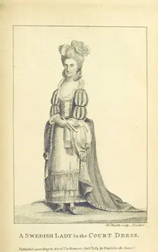 A Swedish Lady in the Court Dress, 1802. Creator: Louis Charles Ruotte