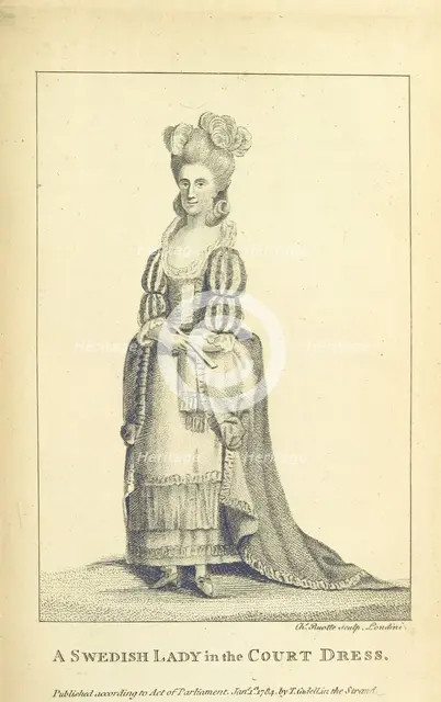 A Swedish Lady in the Court Dress, 1802.  Creator: Louis Charles Ruotte.