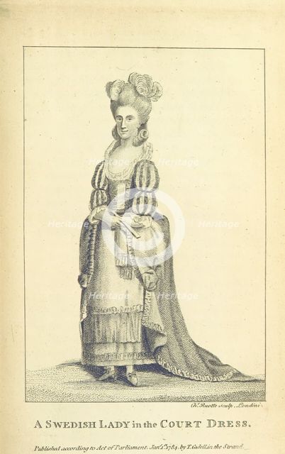 A Swedish Lady in the Court Dress, 1802.  Creator: Louis Charles Ruotte.