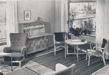 A Swedish living-room with furniture designed by Caarl-Axel Acking and made by Svenska Mobelfabrike