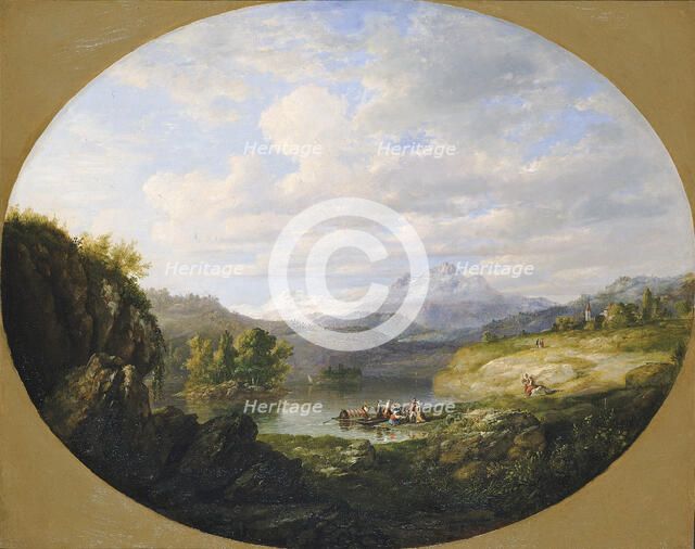 A Swiss Lake, 1849. Creator: Daniel Huntington.