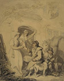 A Stop at the Inn, 1794. Creator: Thomas Rowlandson