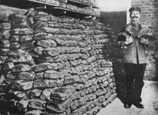 A store of war bread for the German troops 1915