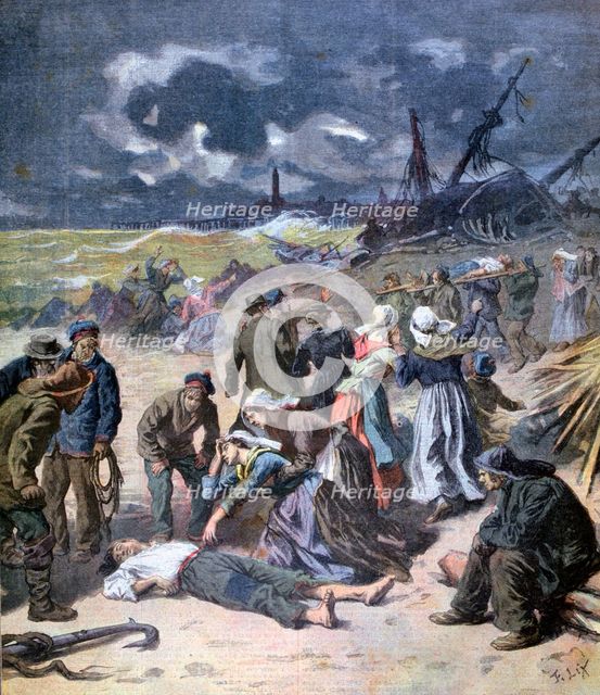 A Storm at Calais, France, 1893. Artist: Frederic Lix