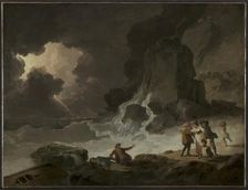 A Storm Behind the Isle of Wight, c.179(?). Creator: Julius Caesar Ibbetson (British, 1759-1817)