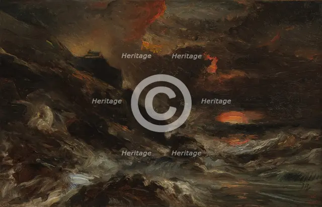 A Storm off the Normandy Coast, probably 1850s. Creator: Eugene Isabey.
