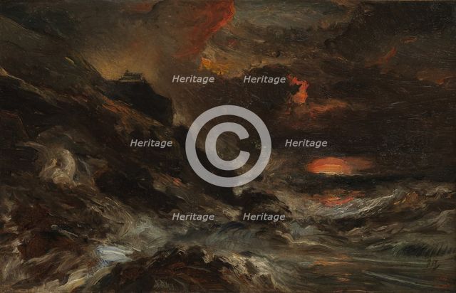 A Storm off the Normandy Coast, probably 1850s. Creator: Eugene Isabey.