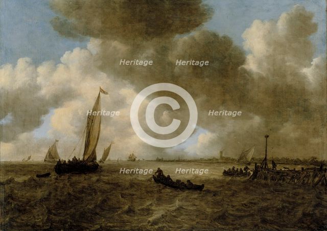 A Stormy Seascape, 1655. Creator: Jan van Goyen.