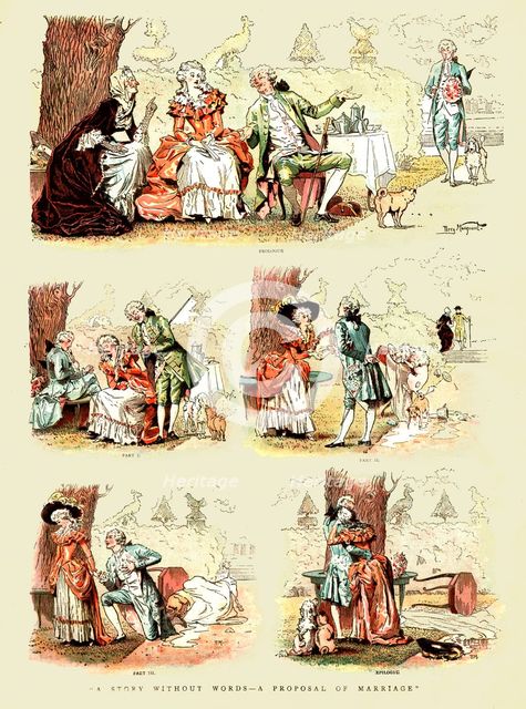 ''A Story without Words -- A Proposal of Marriage', 1890. Creator: Unknown.