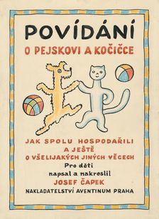 A story about a dog and a cat - cover, around 1928. Creator: Josef Capek