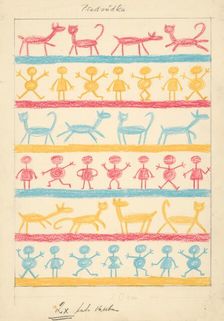 A story about a dog and a cat - foreword to the book, around 1928. Creator: Josef Capek