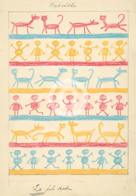 A story about a dog and a cat - foreword to the book, around 1928. Creator: Josef Capek.