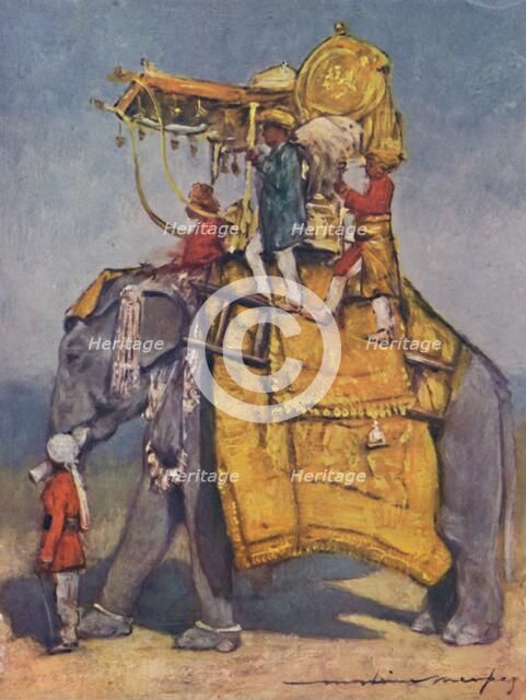 'A State Elephant in all its Trappings', 1903. Artist: Mortimer L Menpes.