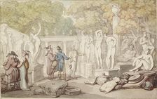 A Statuary's Yard, c19th century. Artist: Thomas Rowlandson