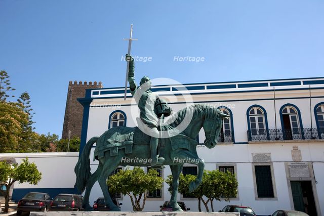 A statue in Portel, Portugal, 2009. Creator: Samuel Magal.