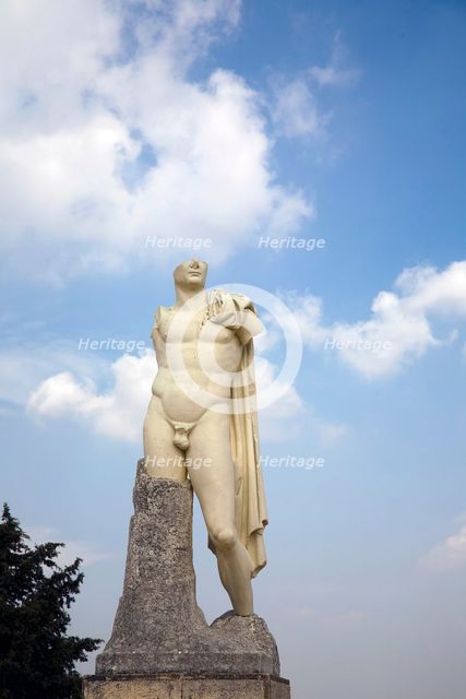 A statue of Emperor Trajan, Italica, Spain, 2007. Creator: Samuel Magal.