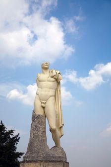 A statue of Emperor Trajan, Italica, Spain, 2007. Creator: Samuel Magal