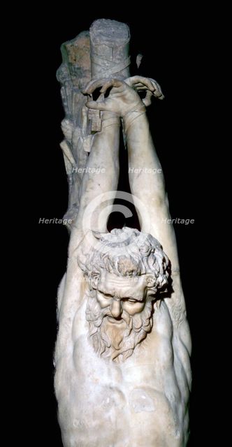 A statue of Marsyas the satyr. A Roman copy of a Hellenistic original in the style of Pergamon. Artist: Unknown