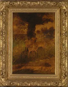 A Stag and Two Does, ca. 1870s. Creator: Albert Pinkham Ryder
