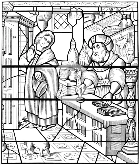 A stained glass window in the church of St Alpin, Chalons, France, 1849.Artist: F de Lasteyrie