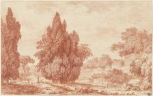 A Stand of Cypresses in an Italian Park, c. 1760. Creator: Jean-Honore Fragonard