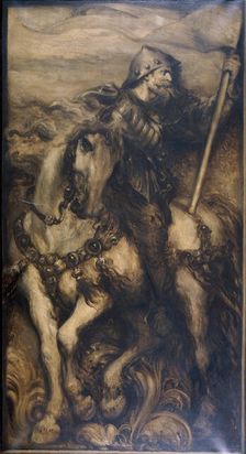 A Standard Bearer 1886. Artist: Sir John Gilbert