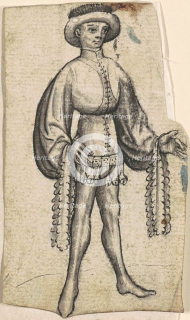 A Standing Courtier, c. 1440. Creator: Unknown.