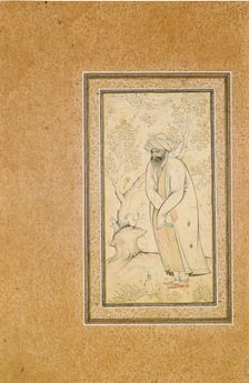 A Standing Dervish. Artist: Muhammad Muhsin (active Mid of 17th cen.)