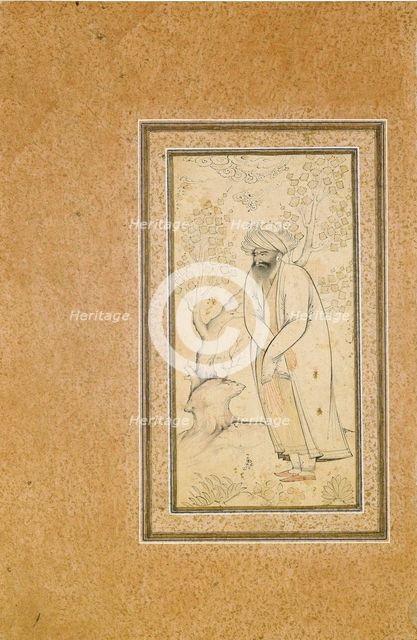 A Standing Dervish. Artist: Muhammad Muhsin (active Mid of 17th cen.)